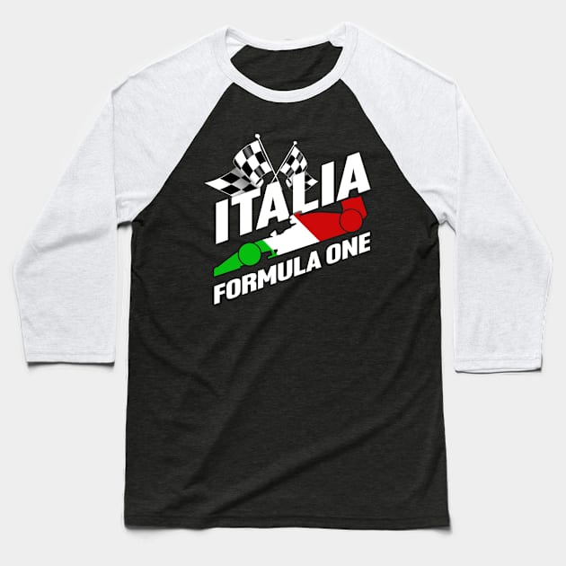 F1 Italia Ferrari 2023 Formula One Racing Car Baseball T-Shirt by Markyartshop